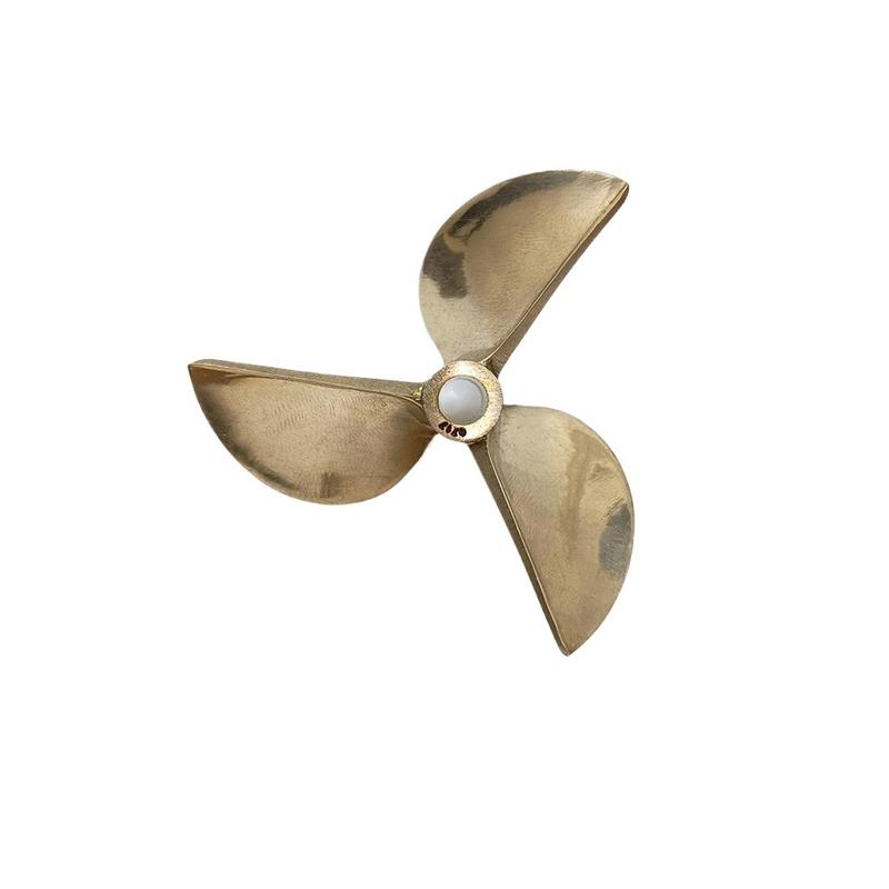Rc Boat Metal Propeller Copper 3 Blade - RC Tekne Bakır Pervane 3 Kanatlı