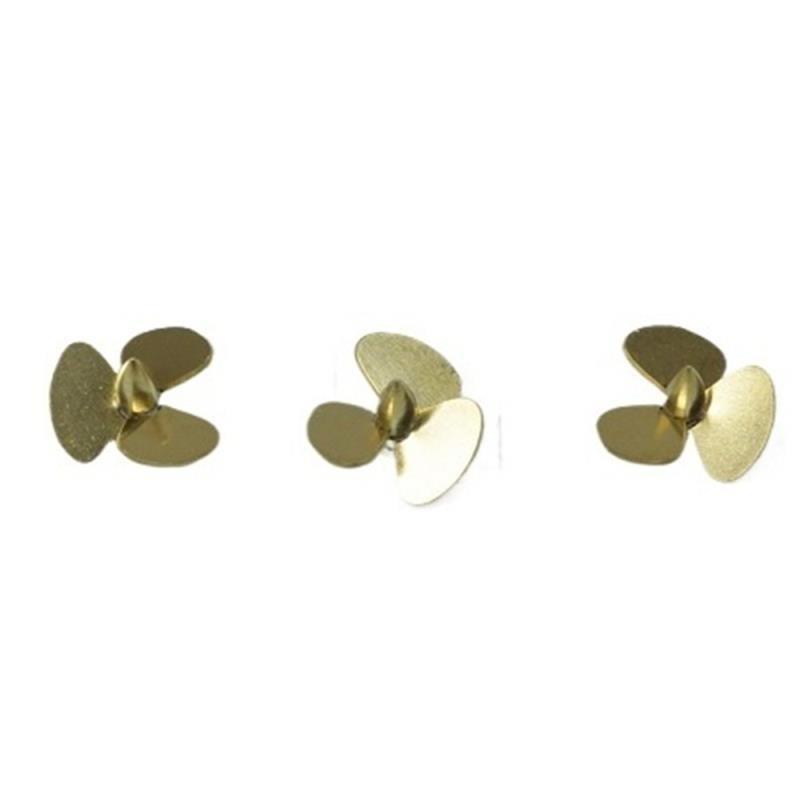 Rc Boat Metal Propeller Copper 3 Blade - 11mm 3 Kanatlı Bakır Pervane Seti