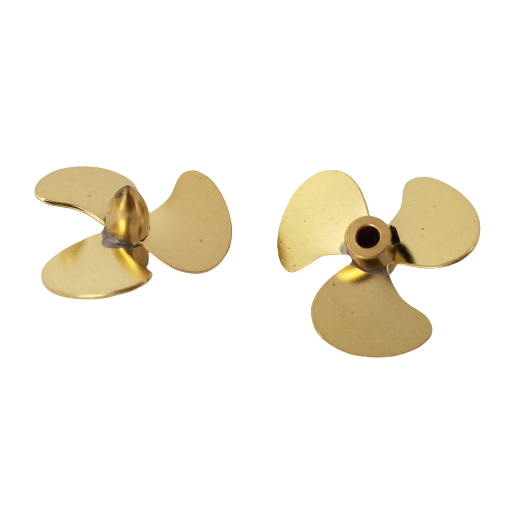 Rc Boat Metal Propeller Copper 3 Blade - RC Tekne Pervanesi 2mm 19mm Bakır