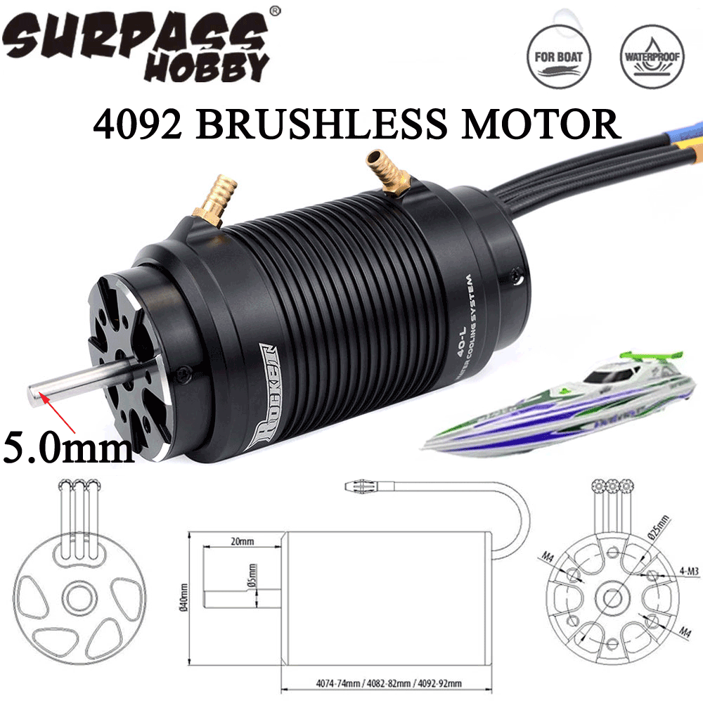 Aşmak hobi roket-RC 4092 1520K - Rc Boat Water Cooling Jacket Motor incelemesi ve fiyatı