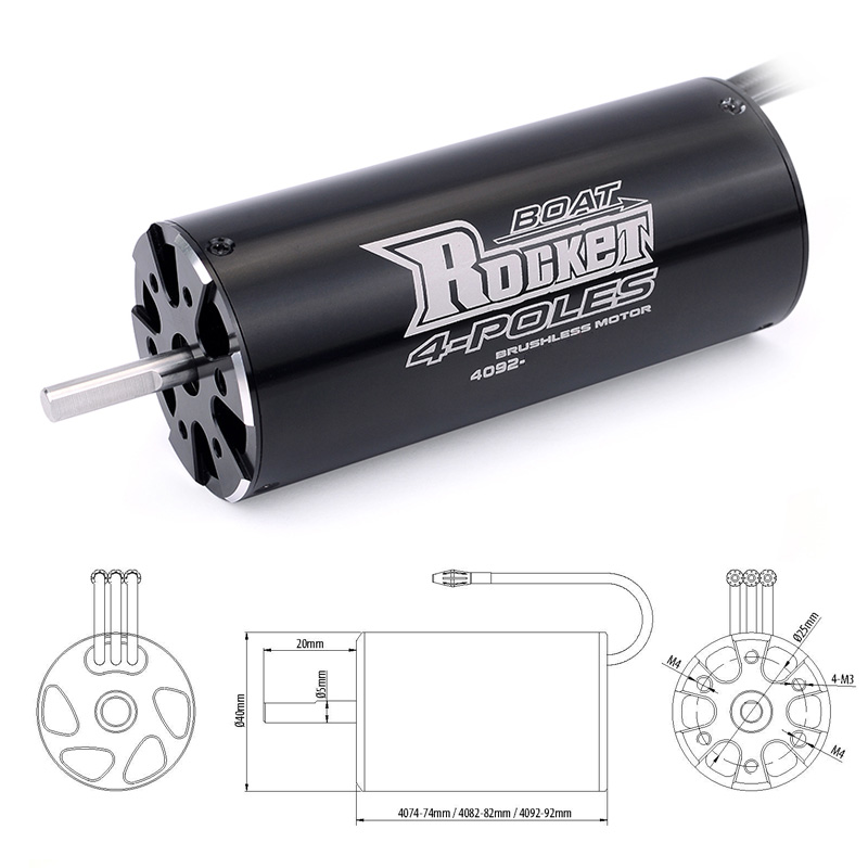 1000mm (veya üstü) RC araba 40 - Rc Boat Water Cooling Jacket Motor incelemesi ve fiyatı