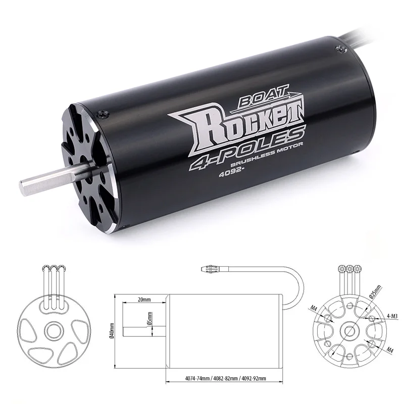UniFlyRocket-RC 4074 4082 4092 - Rc Boat Water Cooling Jacket Motor incelemesi ve fiyatı