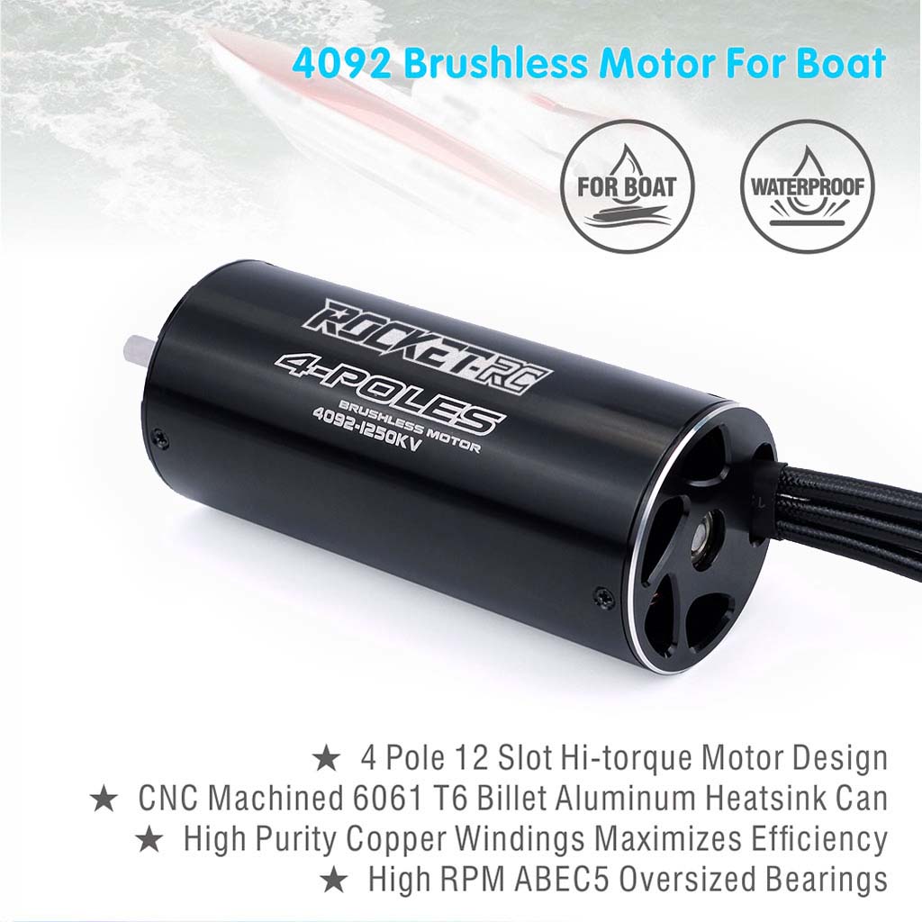 Rocket-RC 4092 1250KV 1520KV S - Rc Boat Water Cooling Jacket Motor incelemesi ve fiyatı