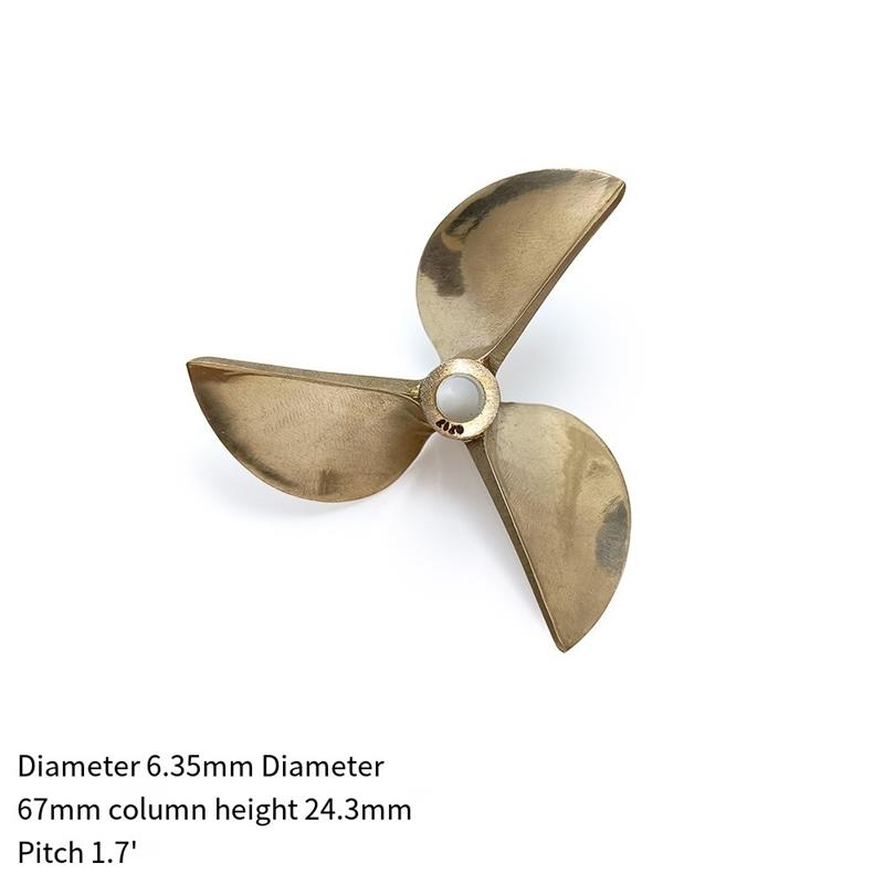 RC Tekne Bakır Pervane 3 Kanat - Rc Boat Metal Propeller Copper 3 Blade incelemesi ve fiyatı