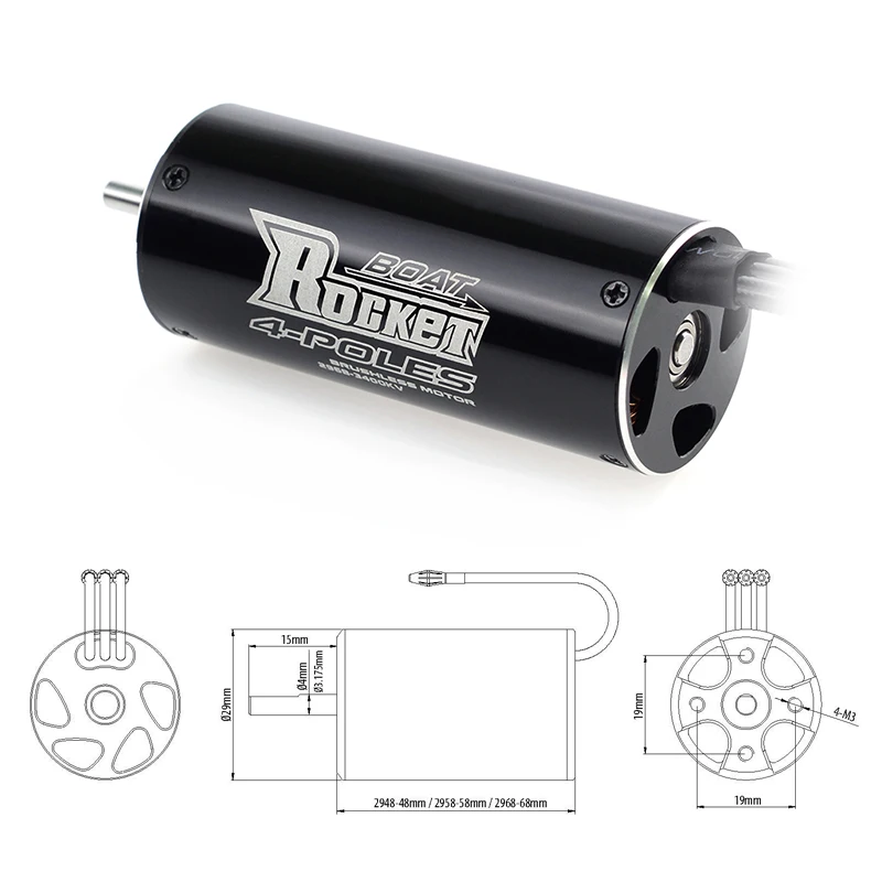 RoRuSRocket-RC 2948/2958/2968  - Rc Boat Water Cooling Jacket Motor incelemesi ve fiyatı