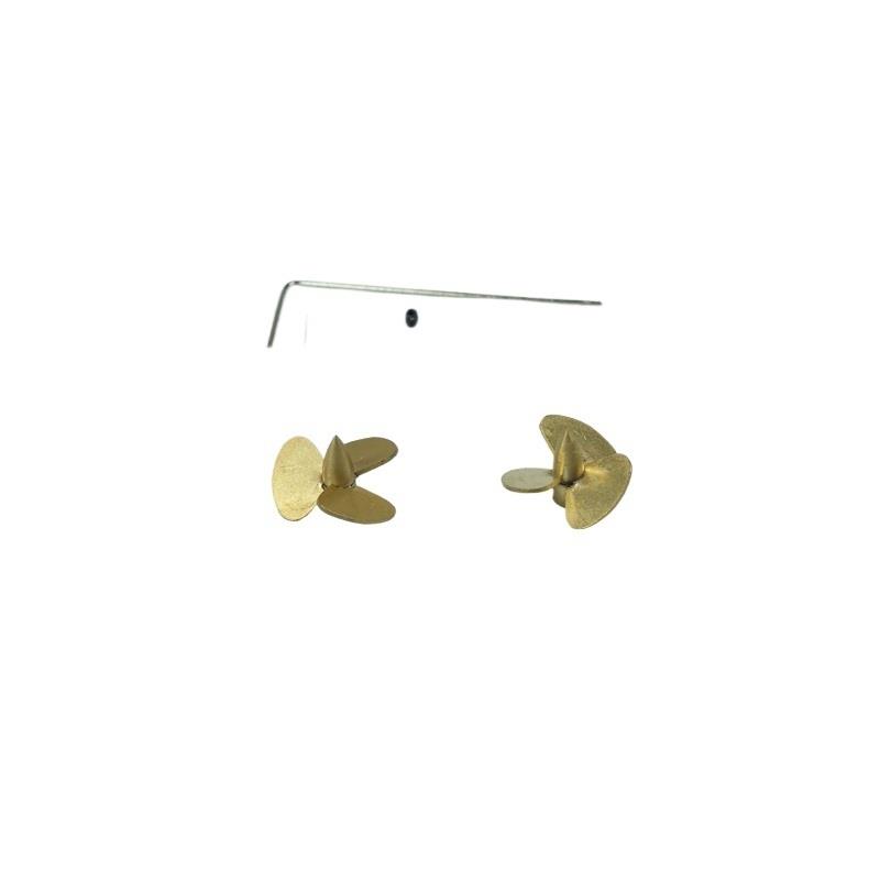13.5mm 3 Kanatlı Bakır Pervane - Rc Boat Metal Propeller Copper 3 Blade incelemesi ve fiyatı