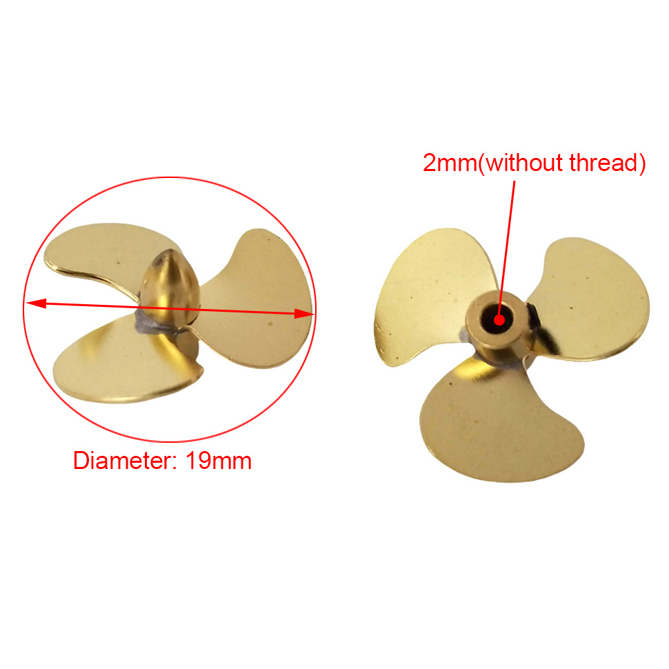 RC Tekne Pervanesi 2mm 19mm Ba - Rc Boat Metal Propeller Copper 3 Blade incelemesi ve fiyatı